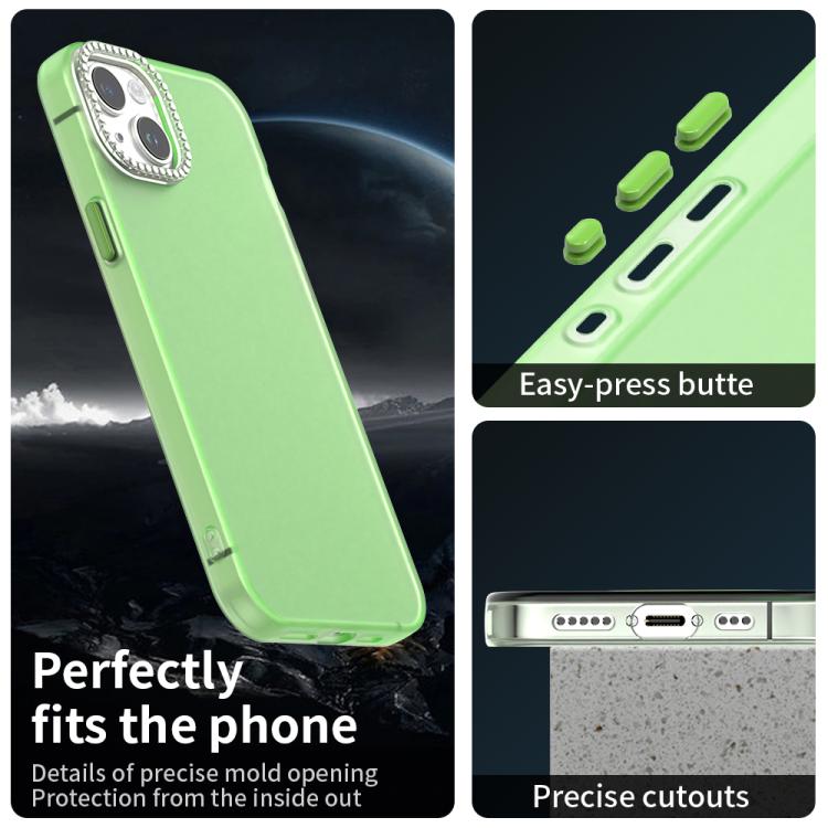For iPhone 15 Plus Candy Diamond Frosted PC Hybrid TPU Phone Case