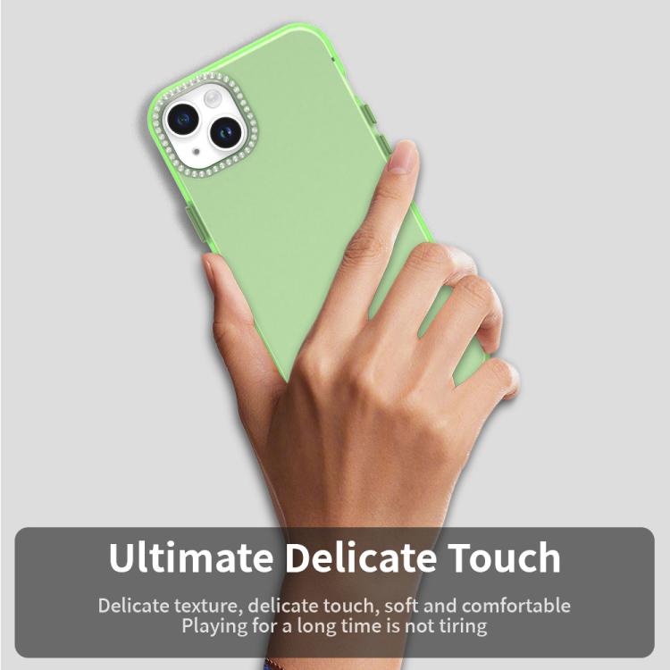 For iPhone 15 Plus Candy Diamond Frosted PC Hybrid TPU Phone Case