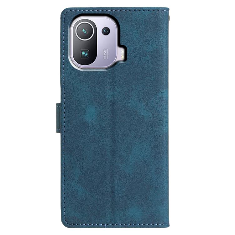 For Xiaomi 11 Pro Triangles Embossed Leather Phone Case
