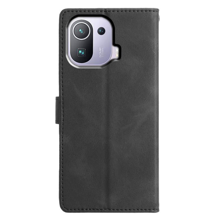 For Xiaomi 11 Pro Triangles Embossed Leather Phone Case