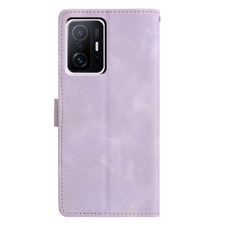 For Xiaomi 11T / 11T Pro Triangles Embossed Leather Phone Case