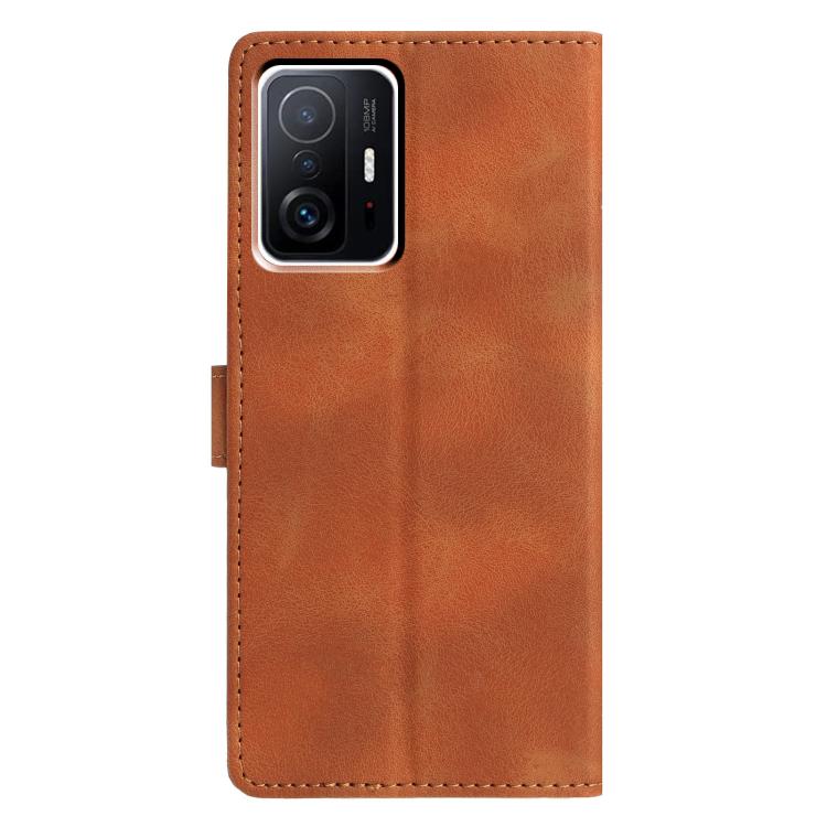 For Xiaomi 11T / 11T Pro Triangles Embossed Leather Phone Case