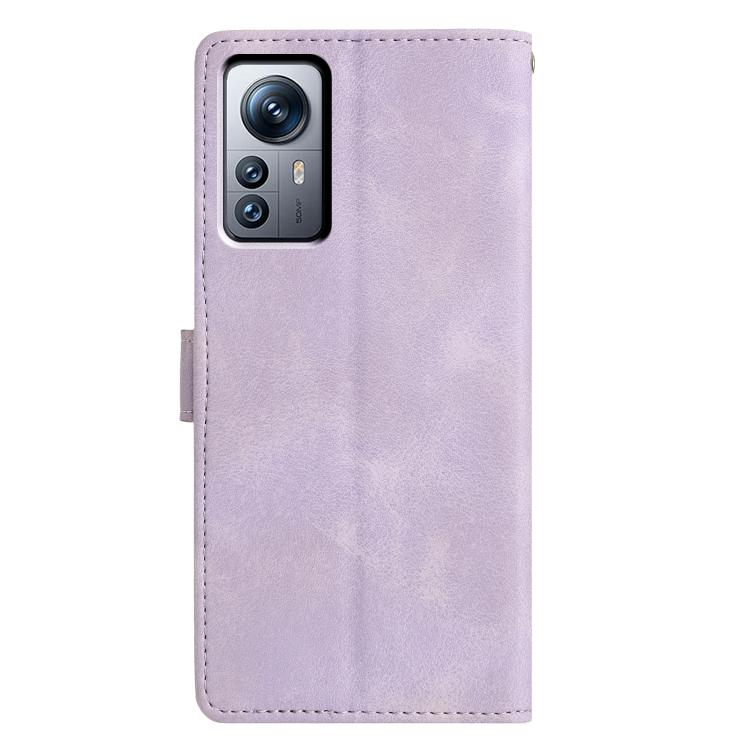 For Xiaomi 12 Pro Triangles Embossed Leather Phone Case