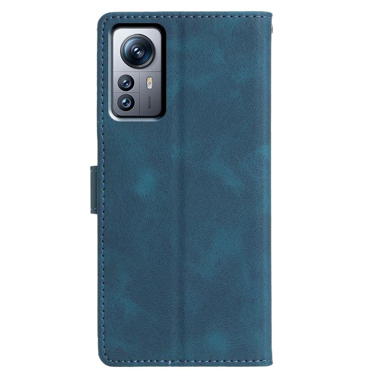 For Xiaomi 12 Pro Triangles Embossed Leather Phone Case