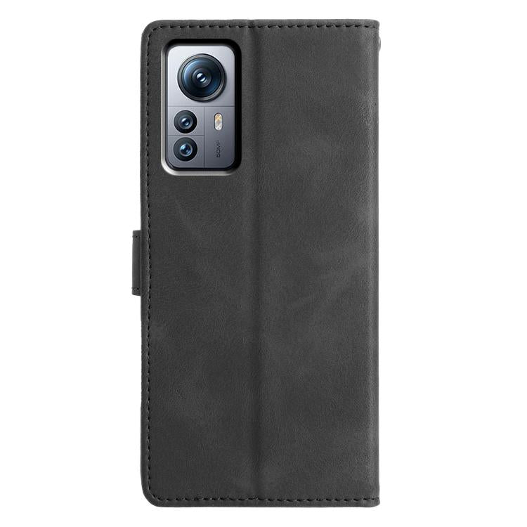 For Xiaomi 12 Pro Triangles Embossed Leather Phone Case