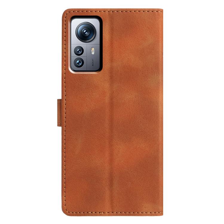 For Xiaomi 12 Pro Triangles Embossed Leather Phone Case