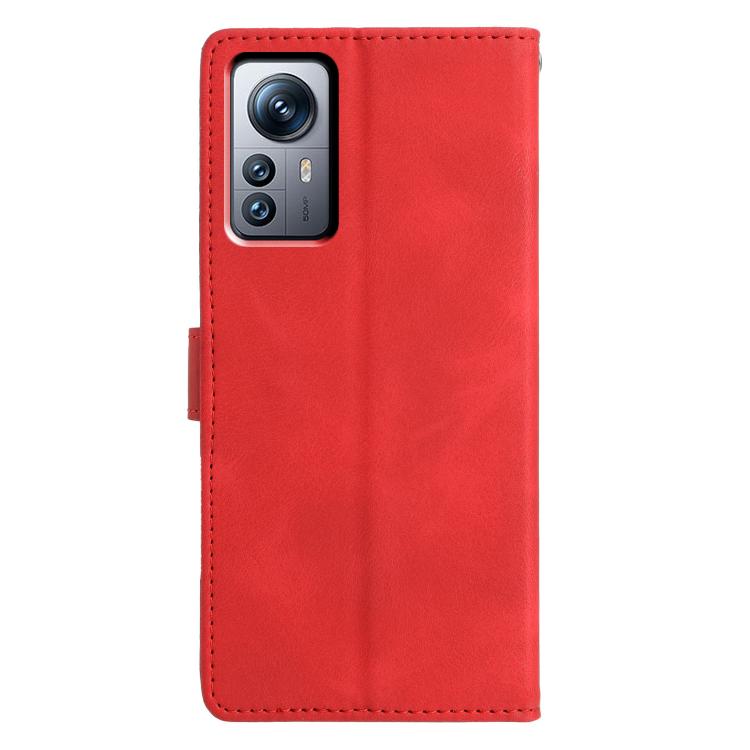 For Xiaomi 12 Pro Triangles Embossed Leather Phone Case