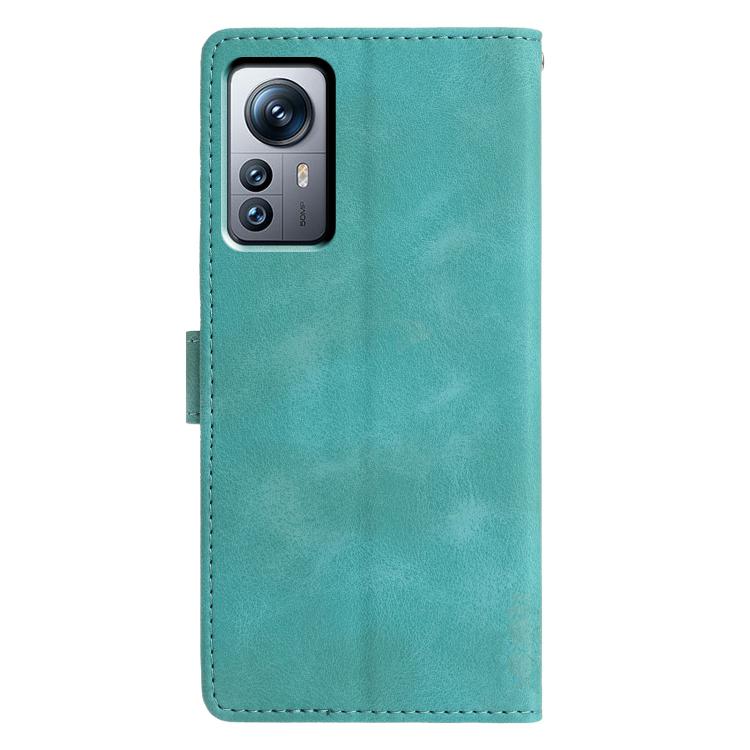 For Xiaomi 12 Pro Triangles Embossed Leather Phone Case