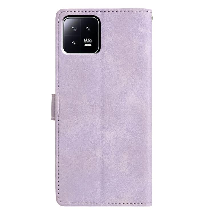 For Xiaomi 13 Triangles Embossed Leather Phone Case