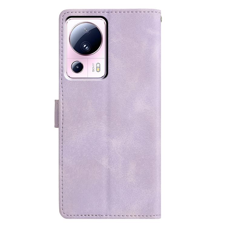For Xiaomi 13 Lite Triangles Embossed Leather Phone Case