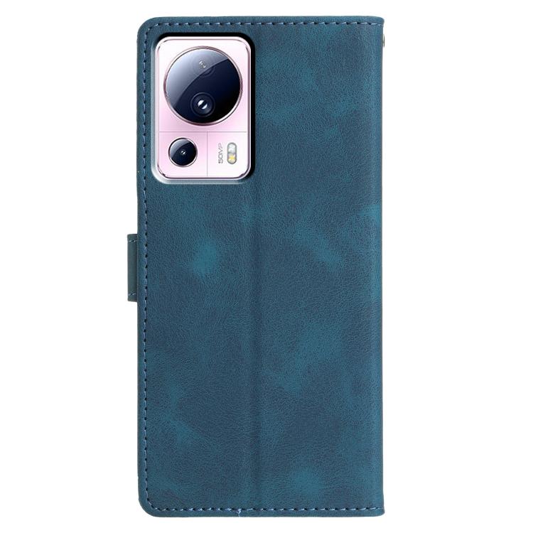 For Xiaomi 13 Lite Triangles Embossed Leather Phone Case