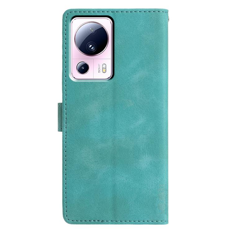 For Xiaomi 13 Lite Triangles Embossed Leather Phone Case