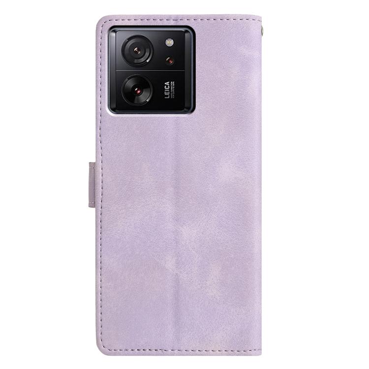 For Xiaomi 14T Triangles Embossed Leather Phone Case