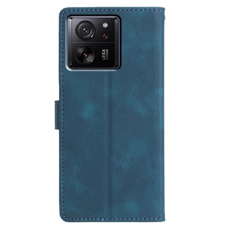 For Xiaomi 14T Triangles Embossed Leather Phone Case