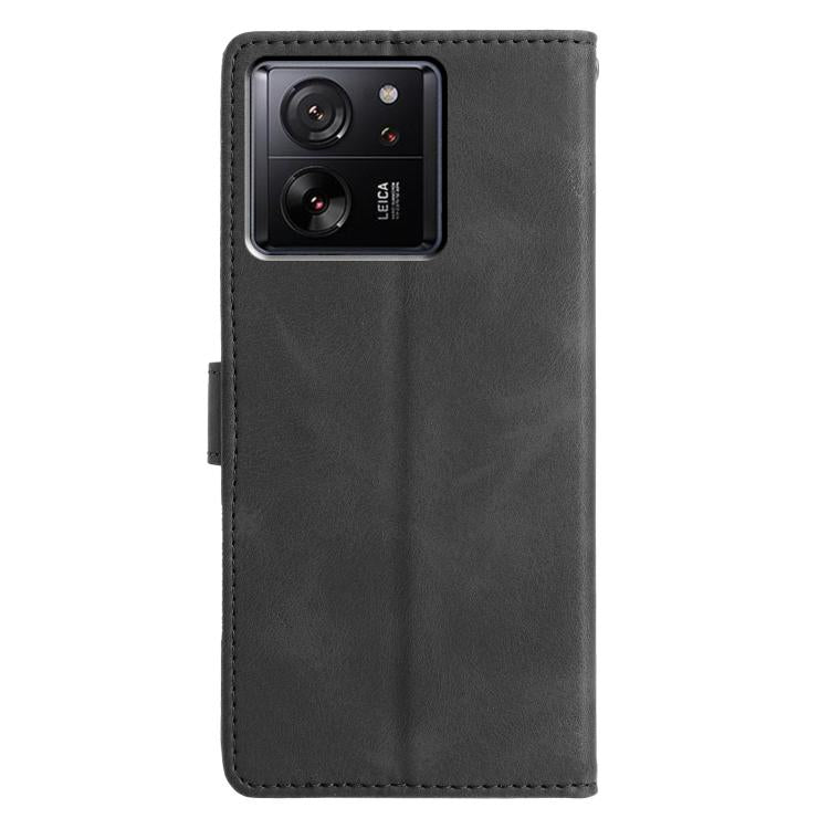 For Xiaomi 14T Triangles Embossed Leather Phone Case