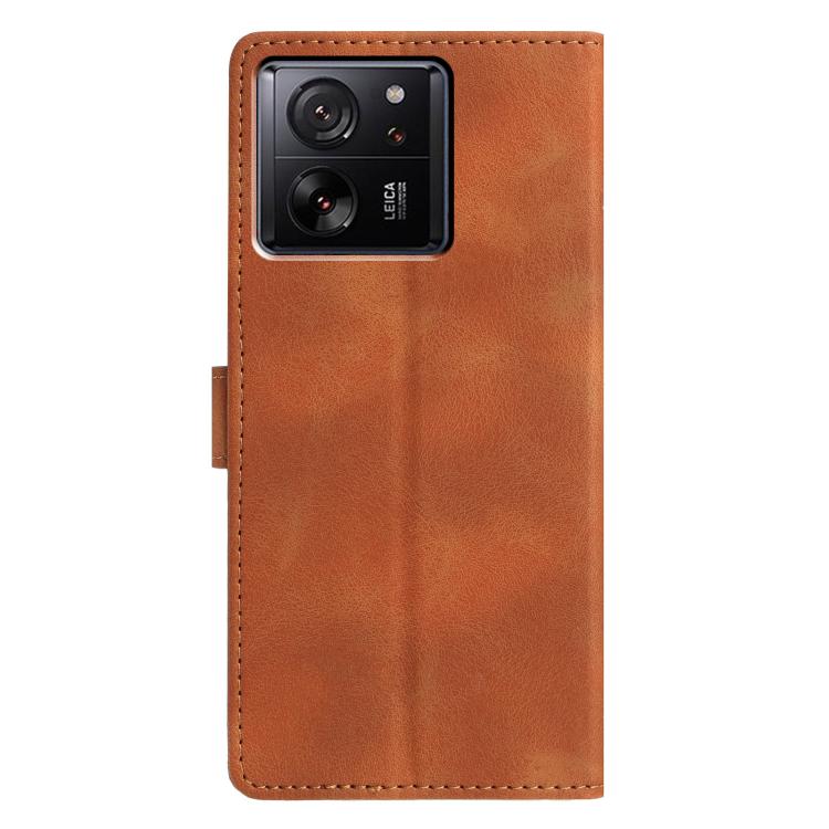 For Xiaomi 14T Triangles Embossed Leather Phone Case
