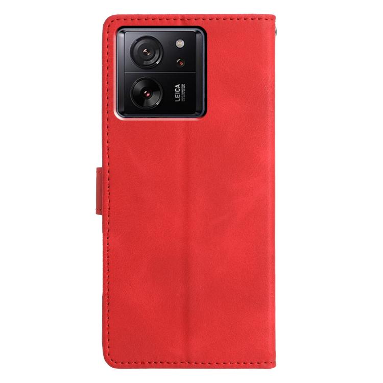 For Xiaomi 14T Triangles Embossed Leather Phone Case