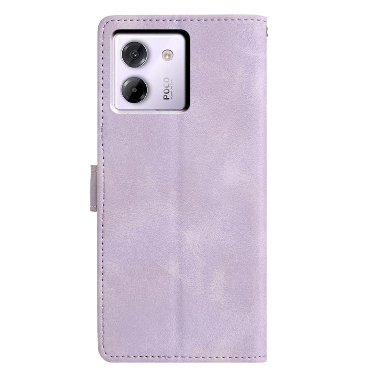 For Xiaomi Poco M7 Pro 5G Triangles Embossed Leather Phone Case