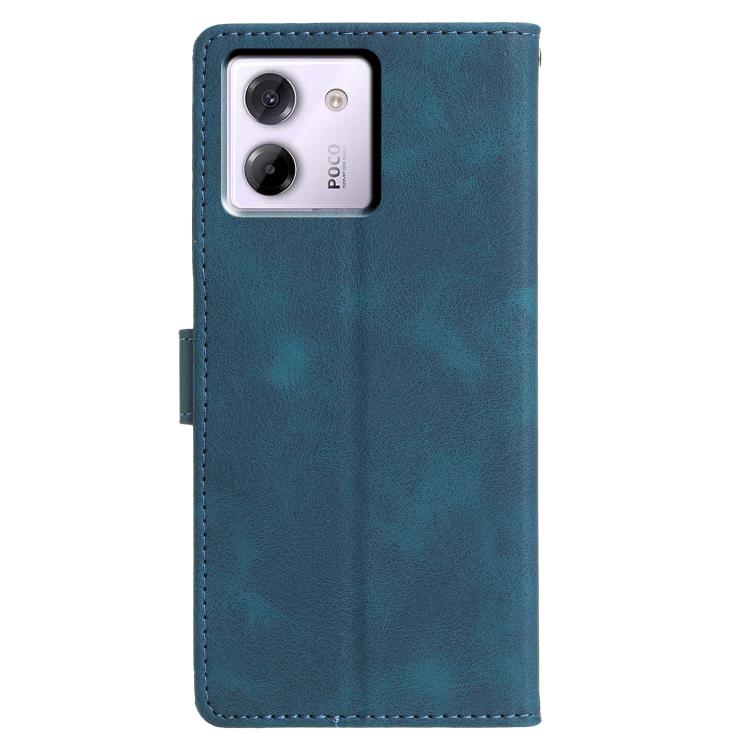 For Xiaomi Poco M7 Pro 5G Triangles Embossed Leather Phone Case