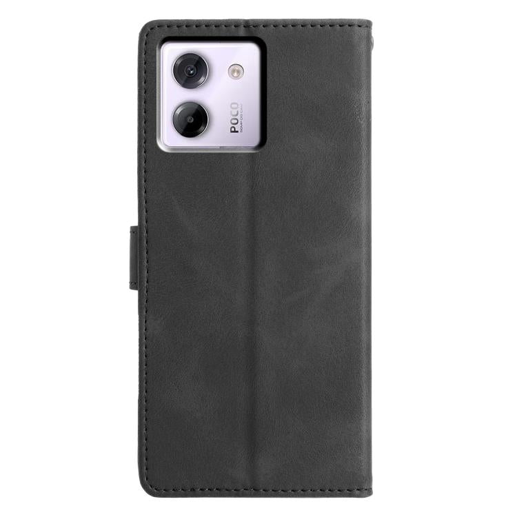 For Xiaomi Poco M7 Pro 5G Triangles Embossed Leather Phone Case