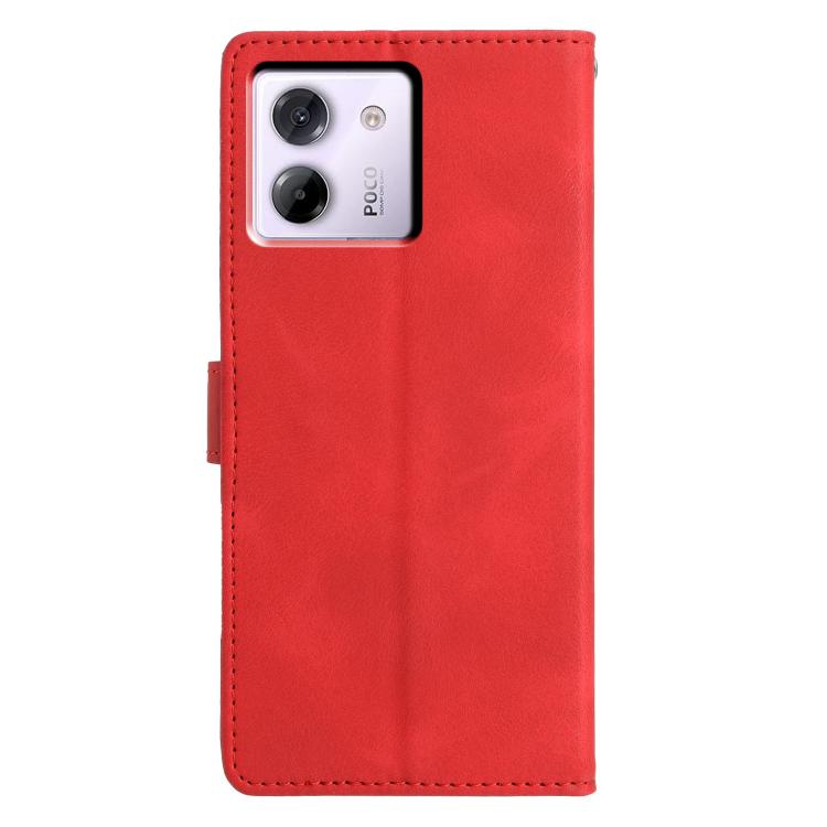 For Xiaomi Poco M7 Pro 5G Triangles Embossed Leather Phone Case