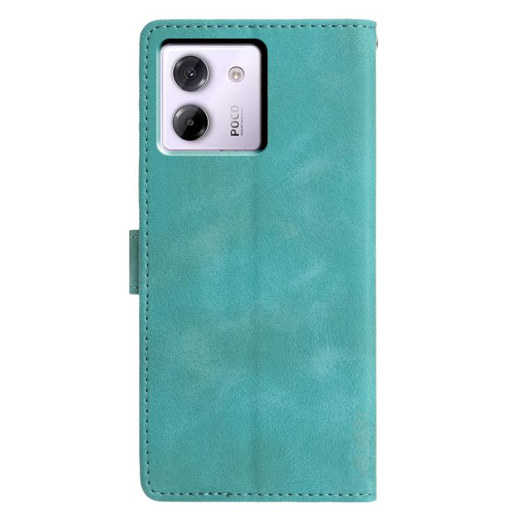 For Xiaomi Poco M7 Pro 5G Triangles Embossed Leather Phone Case