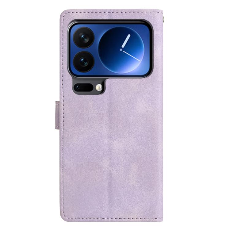 For Xiaomi 17 Pro Max Triangles Embossed Leather Phone Case