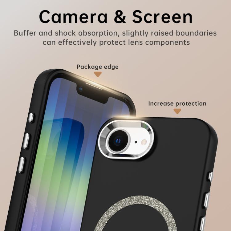 For iPhone 17e / 16e Glitter Series Magsafe PC Hybrid TPU Phone Case