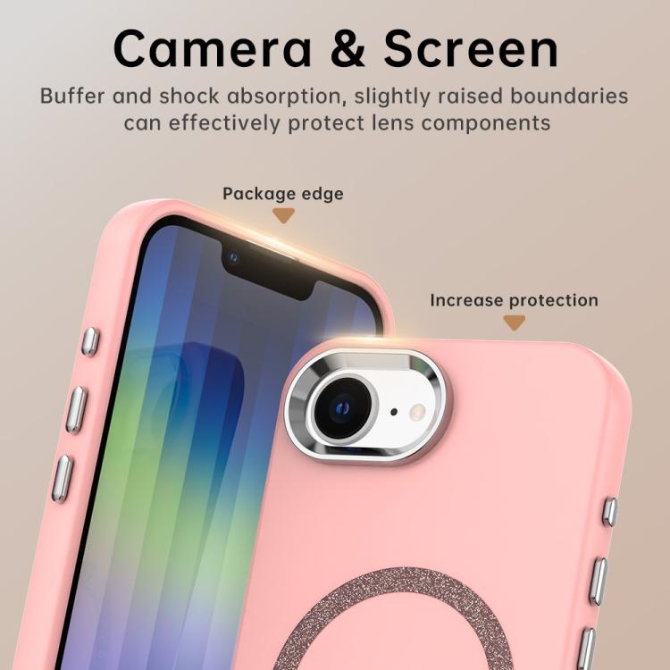 For iPhone 17e / 16e Glitter Series Magsafe PC Hybrid TPU Phone Case