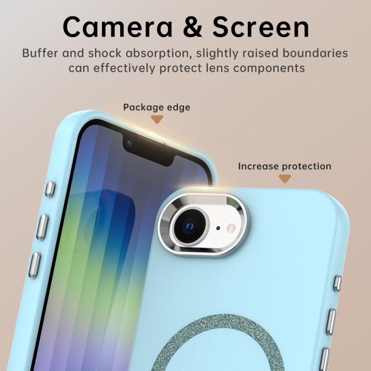 For iPhone 17e / 16e Glitter Series Magsafe PC Hybrid TPU Phone Case