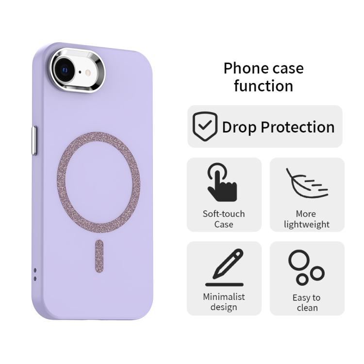 For iPhone 17e / 16e Glitter Series Magsafe PC Hybrid TPU Phone Case