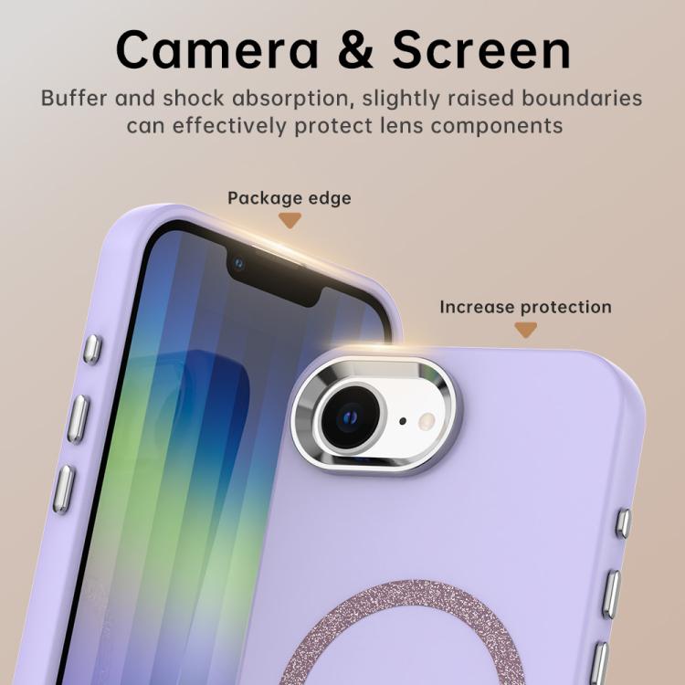 For iPhone 17e / 16e Glitter Series Magsafe PC Hybrid TPU Phone Case