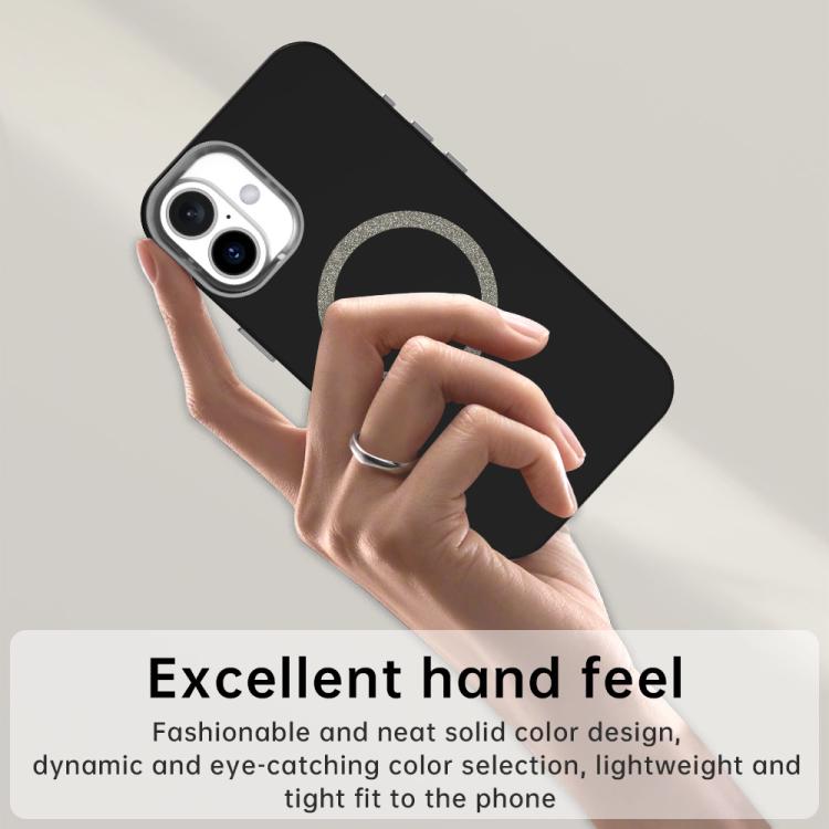 For iPhone 16 Glitter Series Magsafe PC Hybrid TPU Phone Case