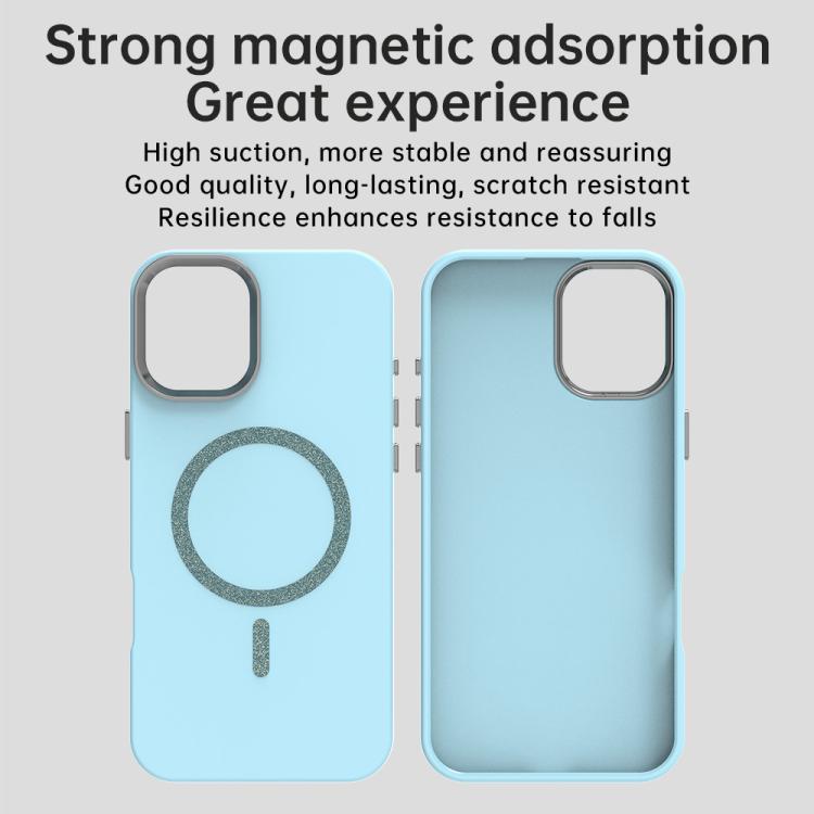 For iPhone 16 Glitter Series Magsafe PC Hybrid TPU Phone Case