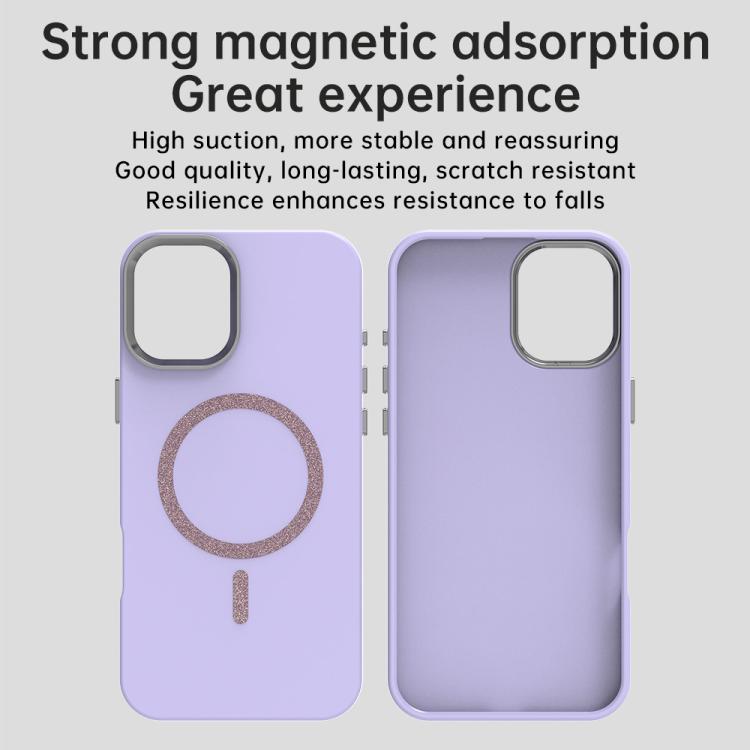 For iPhone 16 Glitter Series Magsafe PC Hybrid TPU Phone Case