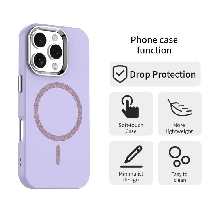 For iPhone 16 Pro Glitter Series Magsafe PC Hybrid TPU Phone Case