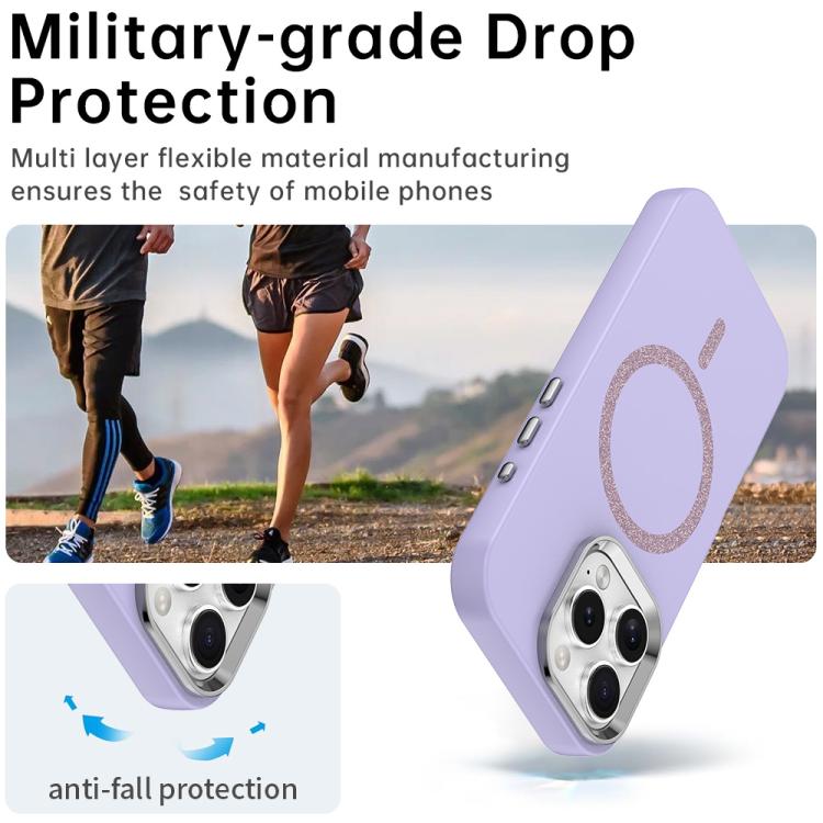 For iPhone 16 Pro Glitter Series Magsafe PC Hybrid TPU Phone Case
