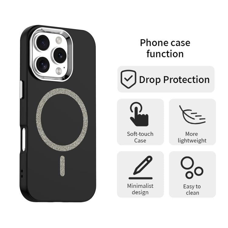 For iPhone 16 Pro Max Glitter Series Magsafe PC Hybrid TPU Phone Case