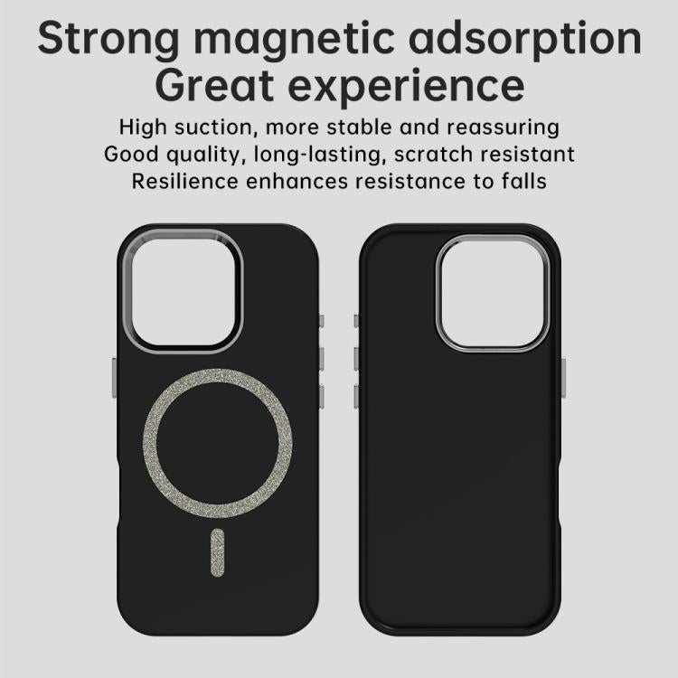 For iPhone 16 Pro Max Glitter Series Magsafe PC Hybrid TPU Phone Case