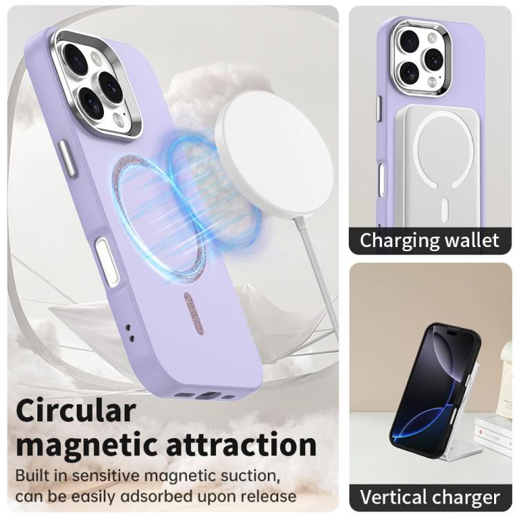For iPhone 16 Pro Max Glitter Series Magsafe PC Hybrid TPU Phone Case