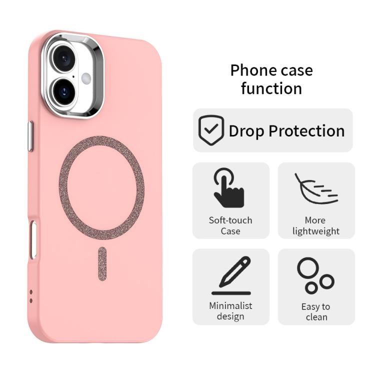 For iPhone 16 Plus Glitter Series Magsafe PC Hybrid TPU Phone Case