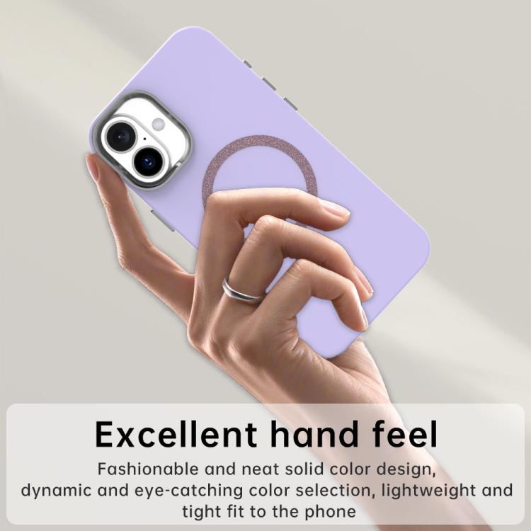 For iPhone 16 Plus Glitter Series Magsafe PC Hybrid TPU Phone Case