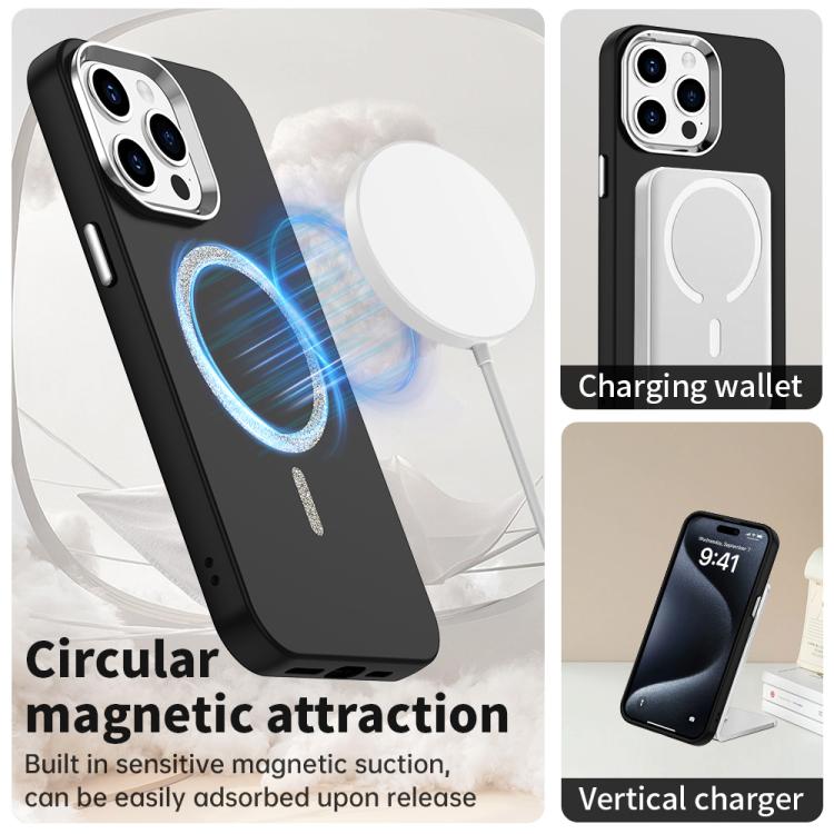 For iPhone 15 Pro Max Glitter Series Magsafe PC Hybrid TPU Phone Case