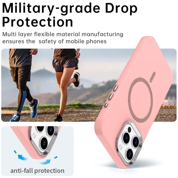For iPhone 15 Pro Max Glitter Series Magsafe PC Hybrid TPU Phone Case