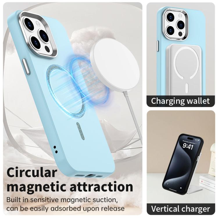 For iPhone 15 Pro Glitter Series Magsafe PC Hybrid TPU Phone Case