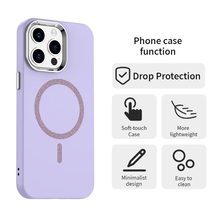 For iPhone 15 Pro Glitter Series Magsafe PC Hybrid TPU Phone Case
