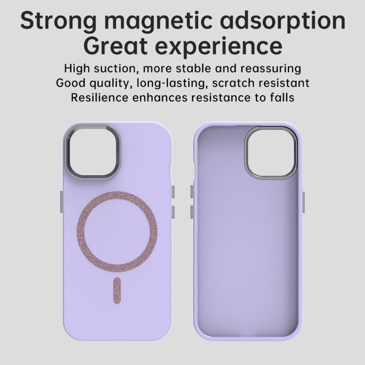 For iPhone 15 Glitter Series Magsafe PC Hybrid TPU Phone Case