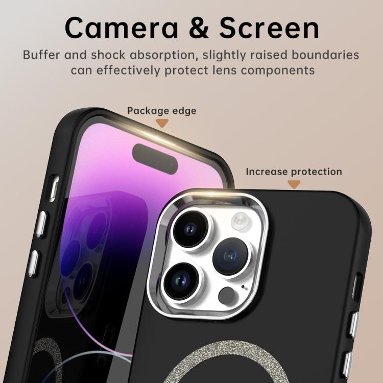 For iPhone 14 Pro Max Glitter Series Magsafe PC Hybrid TPU Phone Case