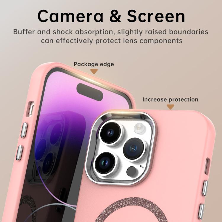 For iPhone 14 Pro Max Glitter Series Magsafe PC Hybrid TPU Phone Case