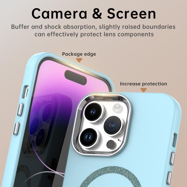 For iPhone 14 Pro Max Glitter Series Magsafe PC Hybrid TPU Phone Case